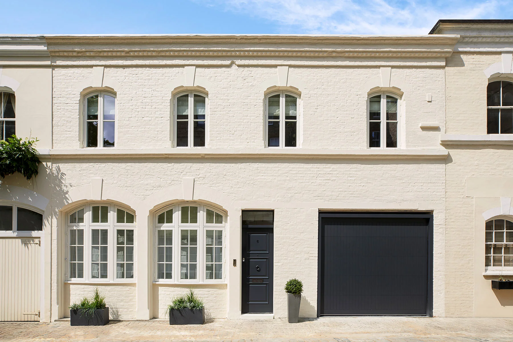 Exterior of a contemporary mews conversion in London
